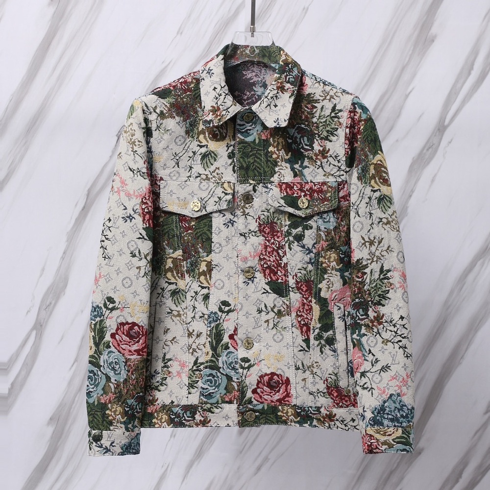Louis Vuitton Floral Patchwork Jacket - Cream, Green, Red, Pink, Blue